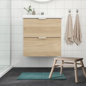 OSBYSJÖN, Коврик для ванной, бирюзовый, 40х60 см