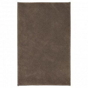 SÖDERSJÖN, Коврик для ванной,  серо-коричневый, 50x80 см,