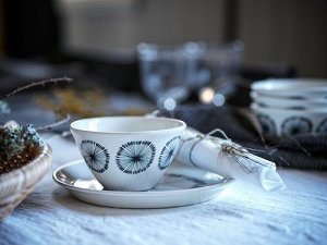 ФРИКОСТИГ, чаша, белый с рисунком, 11 см
