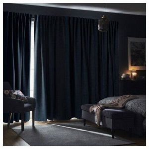 PRAKTIDLSA, затемняющие шторы для комнаты, 1 пара, светло-голубые, 145x250 см