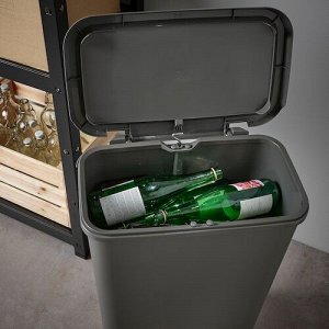 KNCKLA, мусорное ведро для педалей, темно-серый, 50 л,