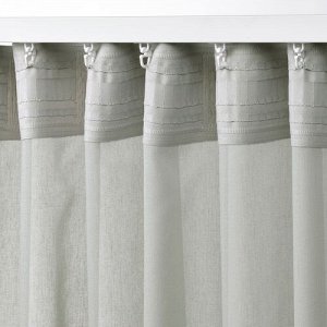 ROSENROBINIA, прозрачные шторы, 1 пара, светло-серый, 145x250 см