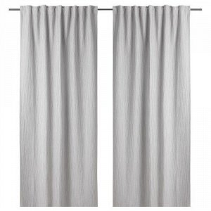 FLCLILJA, затемняющие шторы для комнаты, 1 пара, серый в полоску, 145x250 см