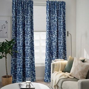 SPIRSTNDS, затемняющие шторы для комнаты, 1 пара, синие, 145x250 см