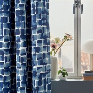 SPIRSTNDS, затемняющие шторы для комнаты, 1 пара, синие, 145x250 см