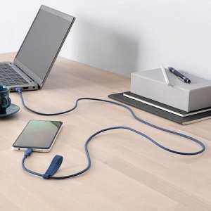 LILLHULT, USB-A-USB-C, синий, 1,5 м