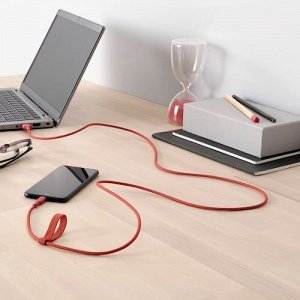 LILLHULT, USB-A-USB-C, красный, 1,5 м