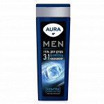 Гель для душа AURA Men 380мл 3в1 Ультра чистота