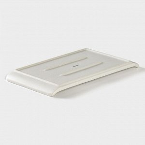Блюдо для подачи Magistro Slate, 26.5x15 см, фарфор, белое