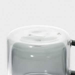 Кружка с двойными стенками Magistro «Дуо», 250 мл, 12x8.5x7.7 см, стекло, прозрачная