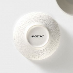 Набор мисок фарфоровых Magistro Lofty, 2 предмета: 300 мл, d=12 см, цвет белый