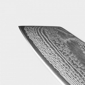 Нож шеф Magistro «Ортего», длина лезвия 17 см, дамасская сталь AUS-10