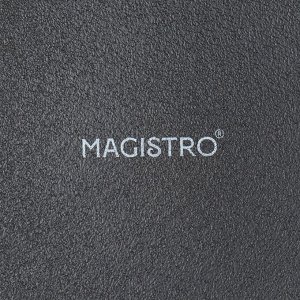 Набор тарелок фарфоровых десертных Magistro Lofty, 6 предметов: d=20 см, цвет чёрный