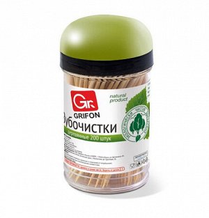 "GRIFON" Зубочистки в индивидуальной п/п упаковке, 200шт.