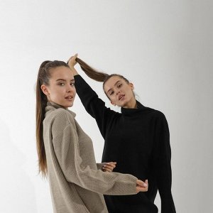 Платье вязаное SL, с узором, чёрный