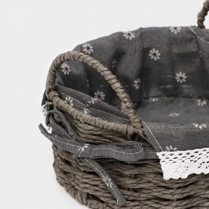 Корзины для хранения LaDо*m, 2 шт, ручное плетение, серые