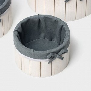 Корзины для хранения LaDо́m, ручной работы, круглые, 3 шт.: 15x15x9 см, 19x19x10 см, 23x23x11 см