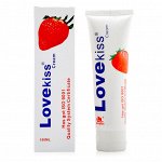 Лубрикант на водной основе LOVE KISS КЛУБНИКА, 100 мл.