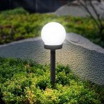 Фонарь светильник садовый ШАР на солнечной батарее