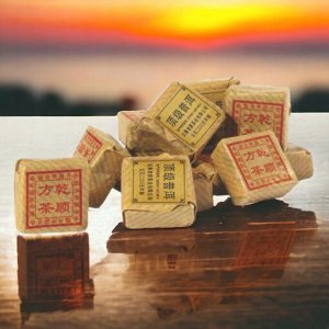 Чай элит. Пуэр Мини-квадратики 10 гр.Шу Пуэр,50 гр.