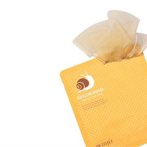 (Набор) Гидрогелевая маска для лица с золотом и муцином улитки Petitfee Gold & Snail Hydrogel Mask Pack, 5шт* 30г