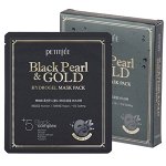(Набор) Гидрогелевая маска с черным жемчугом и золотом Petitfee Black Pearl &amp; Gold Hydrogel Mask Pack, 5шт* 32г