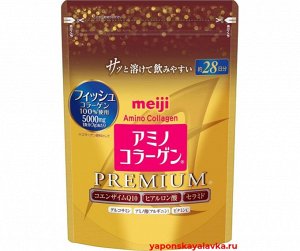 Амино коллаген порошковый Meiji золотой сменная упаковка