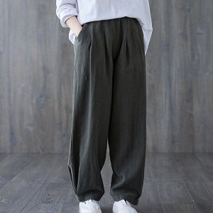 Женские брюки-шаровары с эластичным поясом, как на фото
