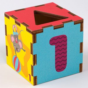 Умные кубики «Весёлый Цирк» 3 в 1 кубики, сортер, пирамидка