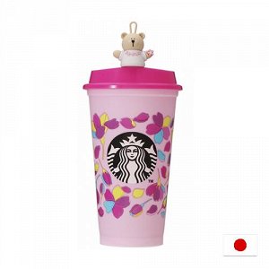 Starbucks Sakura Cup 473ml - Пластиковый стакан Старбакс сакура с игрушкой. Меняет цвет