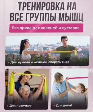 Лента для фитнеса, резинка эспандер эластичный для йоги, спорта, растяжки 1,5мх15см