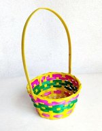 Корзина бамбуковая цветная
