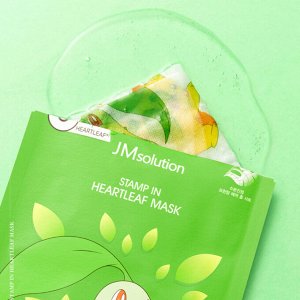 JMsolution Stamp In Heartleaf Mask Успокаивающая тканевая маска с хауттюйнией 30мл
