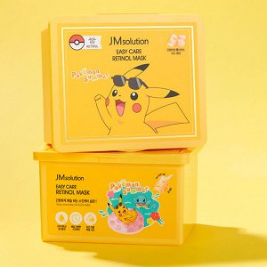 Набор обновляющих масок с ретинолом JMsolution Easy Care Retinol Mask Pokemon Summer