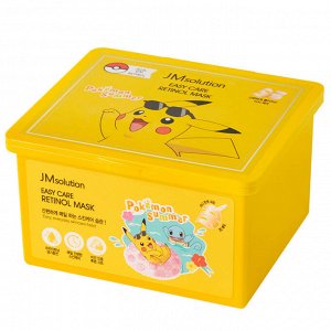 Набор обновляющих масок с ретинолом JMsolution Easy Care Retinol Mask Pokemon Summer