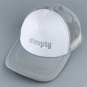 Кепка женская с сеткой Simply, серая, р-р 56