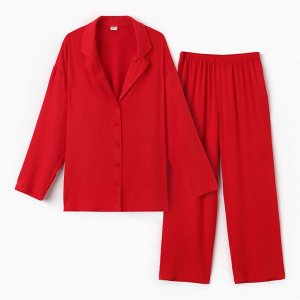 Костюм женский (рубашка, брюки) MINAKU:Casual Collection цвет красный
