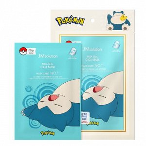 Набор 3шт: тканевые маски успокаивающие JMsolution Moa Seal Cica Mask Pokemon