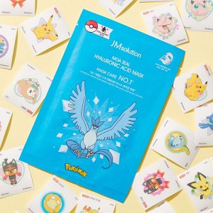 JMsolution Moa Seal Hyaluronic Acid Mask - Pokemon Articuno Набор 3шт: тканевые маски с гиалуроновой кислотой