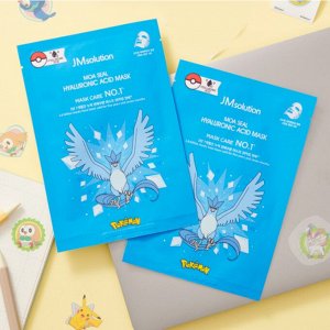 JMsolution Moa Seal Hyaluronic Acid Mask - Pokemon Articuno Набор 3шт: тканевые маски с гиалуроновой кислотой