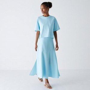 UNIQLO - ассиметричная юбка с разрезом сбоку - 61 BLUE