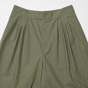 UNIQLO - зауженные к низу широкие штаны - 56 OLIVE