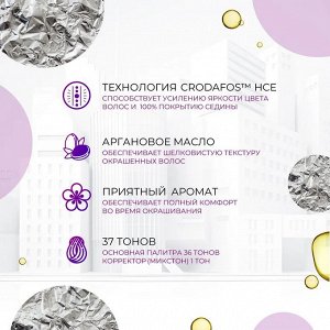 Ollin Megapolis Краска масляная для волос Оллин профессиональная краска без аммиака темный шатен пепельно фиолетовый тон 3/12 50 мл Ollin Megapolis