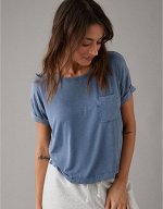 AE Soft &amp; Sexy Oversized Short-Sleeve Pocket Tee