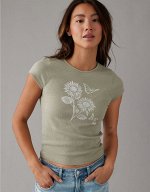 AE Hey Baby Short-Sleeve Ribbed Tee