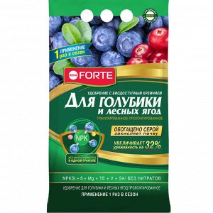 Удобрение пролонгированное гранулированное Для голубики и лесных ягод кремний Бона Форте / BONA Forte 2,5 кг пакет
