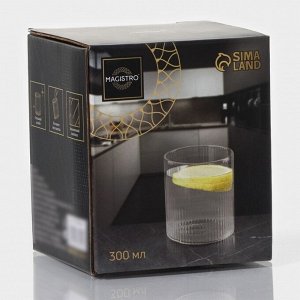 Стакан Magistro «Грани», 300 мл, 7.5x7.5x8.5 см, стекло