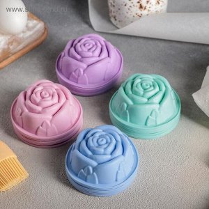 Набор силиконовых форм для выпечки Доляна «Роза», 8?3,5 см, 6 шт, цвет МИКС