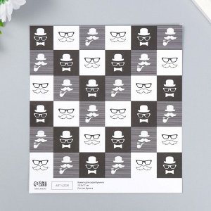 Двусторонняя бумага для скрапбукинга «Арт Узор. Харизма и стиль», 180 г/м², 15.5x17 см