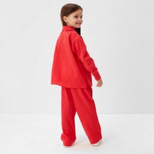 Костюм (рубашка и брюки) детский KAFTAN «Лён», красный